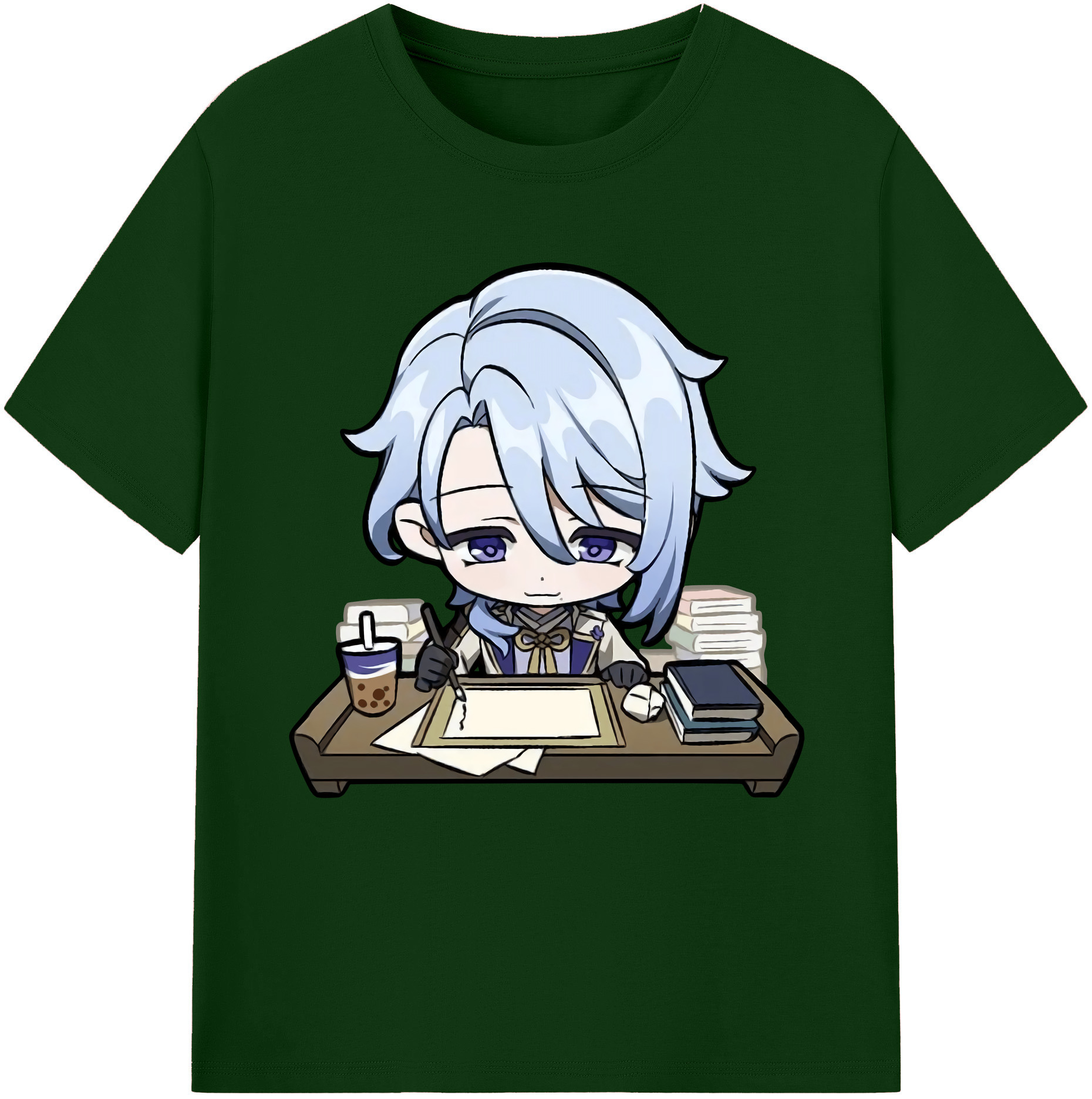 げんし神 神里綾人 かみさとあやと genshin Kamisato Ayato 綿100％半袖Tシャツ（フロントプリント）